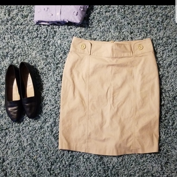 Khaki H&M skirt size 8 - Picture 1 of 6